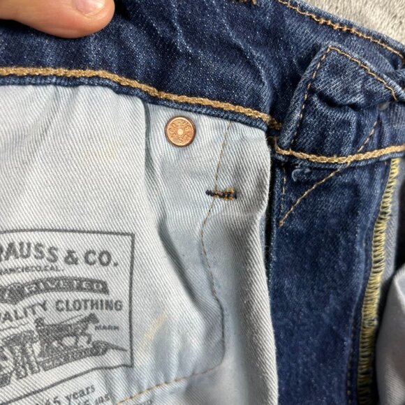 Levis Premium Lot 512 Big E Jeans Men's 32x30 Blue Denim Slim (Actual 30x28) - Picture 14 of 15